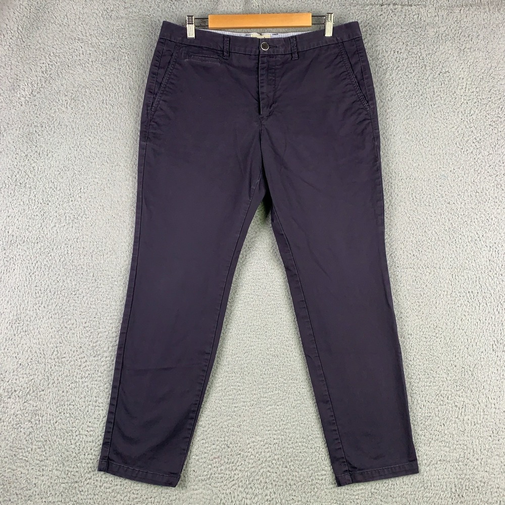 Perk Feel Good Chino Mens 35x30 Faded Black/Gray Slim Stretch Pants Cotton Twill